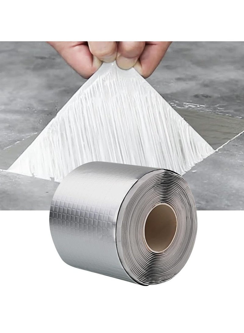 Waterproof Patch Duct Tape, Aluminum Foil Butyl Tape for Roof Leak Surface Window Sill Gap Pipe Rupture, Outdoor Waterproof Leak Proof Repair Tape, Super Waterproof Strong Adhesive Tape 10 x 500cm - Image 1