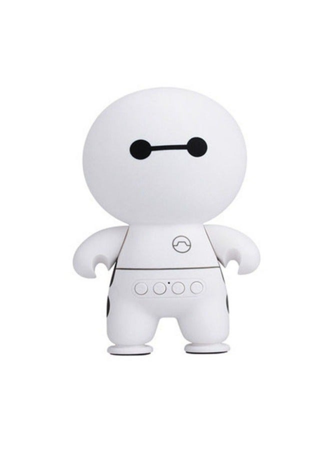 Cartoon big white bluetooth speaker wireless mini card small speaker subwoofer creative cute electronic gifts - Image 1