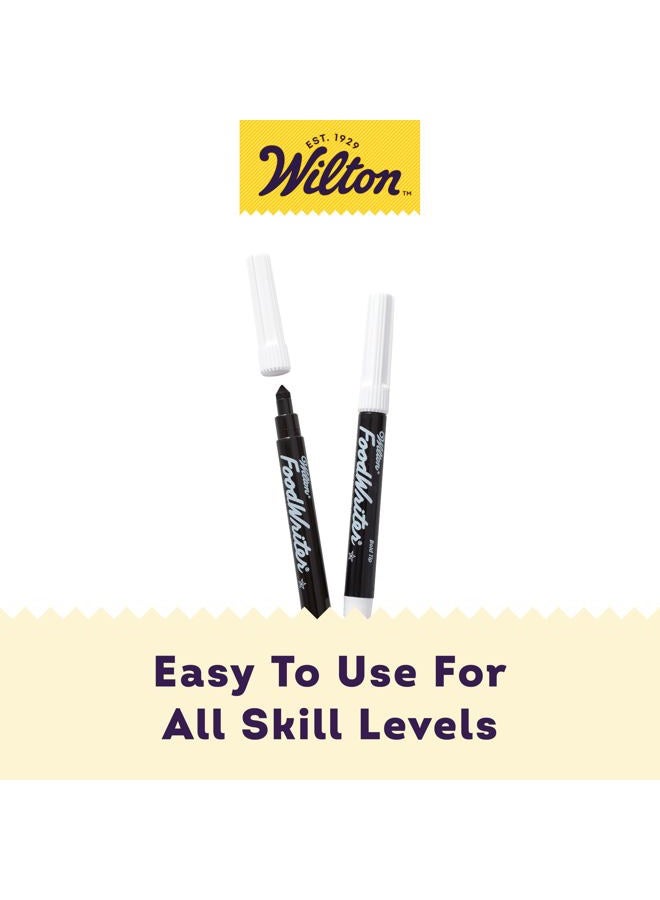 Wilton Black Food Marker, 2-Count Pack of Edible Markers, Ideal for Cookies and Cakes - Image 2