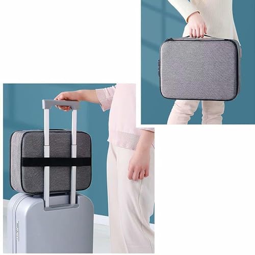 SGMVK Multipurpose Document Organizer with Lock, Upgraded File Organizer Home Office Travel Safe Storage for Important Documents Files and More Small Certificate Bank Document Bag A4 Document Bag - Image 4