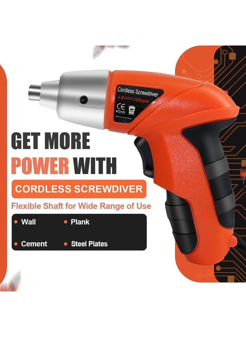 HAIYUN HAIYUN Electric Wireless Rechargeable Screwdriver45 in 1 Cordless Electric Screwdriver Drill Kit Power Tool 48V with Case  - Image 5