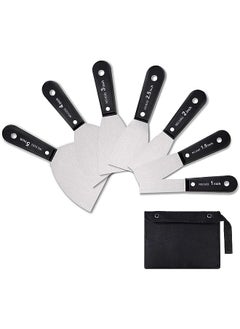 Pieces Filling Knife Wall Paint Scrapers and Putty Knives Wallpaper Scrapers Set with Anti-Slip Handle, Plastering Tools Filler Knives Set with Tool Bag, Drywall Knife, Spackle Knife, Hand Tools