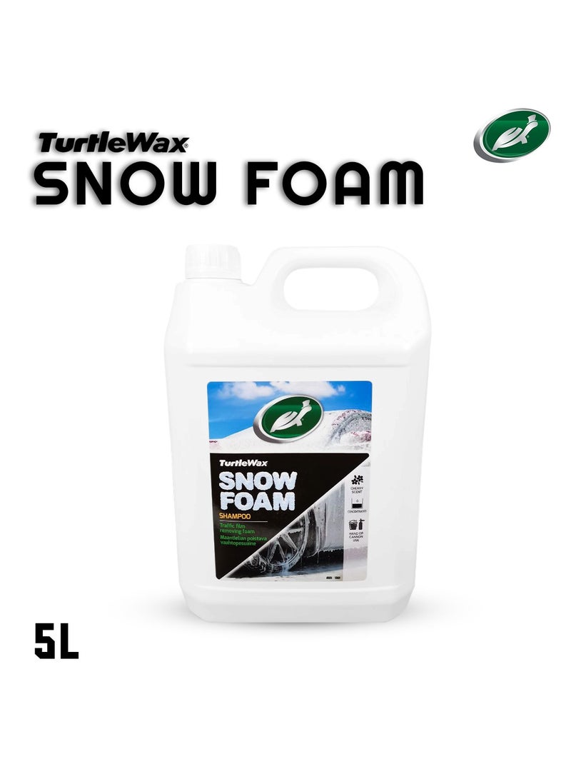 Turtle Wax 5L Snow Foam Shampoo for Peak Traffic Film Removal Hand And Cannon Excellence Shampoo - Image 1