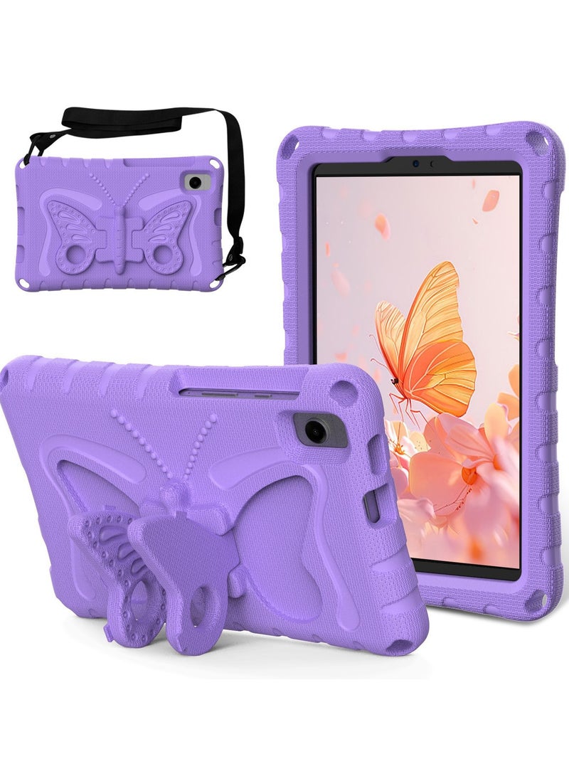general Kids Case for Samsung Galaxy Tab A9+ Plus Cover 11 Inch 2023 Shockproof Sturdy Butterfly Wings Stand Cover with Shoulder Strap for Galaxy Tab A9 Plus Tablet SM-X210/X216/X218 for Girls - Image 1