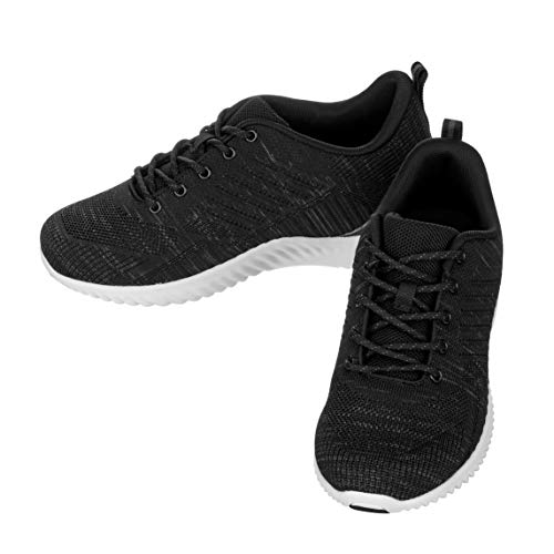 CALTO Men's Invisible Height Increasing Elevator Shoes - Black/Grey Ultra Lightweight Sporty Sneakers - 2.6 Inches Taller - Q212 - Size 11 D(M) US - Image 4