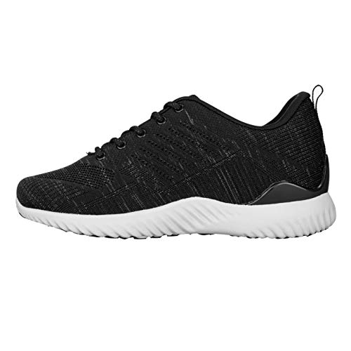 CALTO Men's Invisible Height Increasing Elevator Shoes - Black/Grey Ultra Lightweight Sporty Sneakers - 2.6 Inches Taller - Q212 - Size 11 D(M) US - Image 2