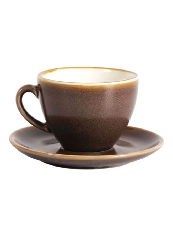 شاربدو طقم فناجين قهوة وصحون بني 10 x 2 x 3بوصة - Image 1