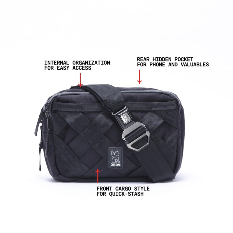 Chrome Industries Barrage Sling Bag â€“ Crossbody Backpack for Women and Men w/Quick Release Buckle â€“ 5L, Black X - Image 3