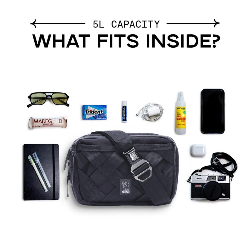 Chrome Industries Barrage Sling Bag â€“ Crossbody Backpack for Women and Men w/Quick Release Buckle â€“ 5L, Black X - Image 4