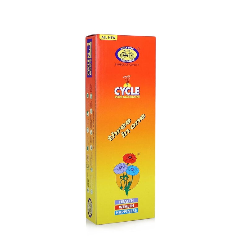CYCLE Cycle Pure Agarbatti Three in One Incense Sticks Pack of 2 250gm per Pack 3 Signature Fragrances Floral Woody Lily I Natural Fragrance for Puja Meditation Refreshing Ambience - Image 3