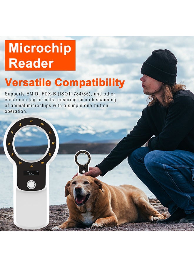 Generic - Pet Microchip Reader Scanner 2.4G/BT Wireless RFID Handheld Chip Scanner Rechargeable Animal Tags Scanner - Image 1