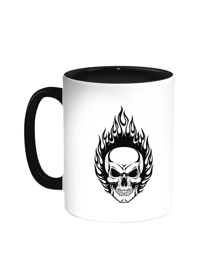 RKN Skull Shape Printed Coffee Mug Black/White 11ounce - Image 2