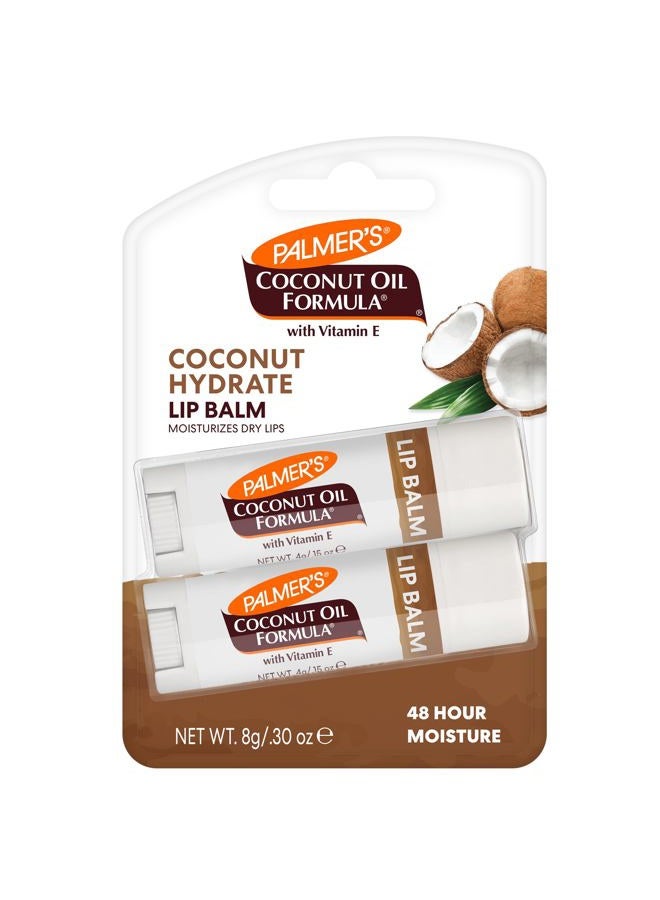 PALMER'S Coconut Oil Formula Lip Balm Duo, All-Day Moisturization, Hydrates Dry, Cracked Lips (Pack of 2)  - Image 1