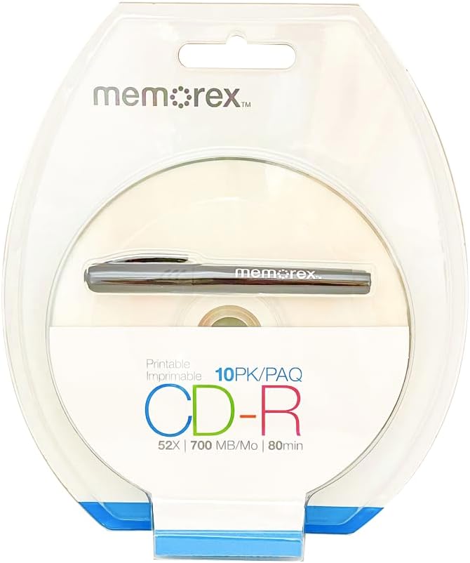 52X Write-Once CD-r 80 with White Ink Jet Printable Surface