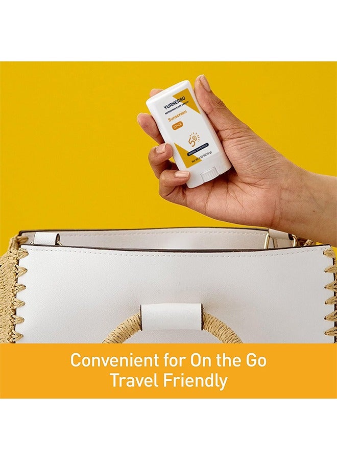 YURHERSU Sunscreen Stick, Relief Sun Organic Sunscreen SPF50 , Moisturizing Sunscreen, Breathable, Refreshing, Easy To Apply Sunscreen Stick - Image 5