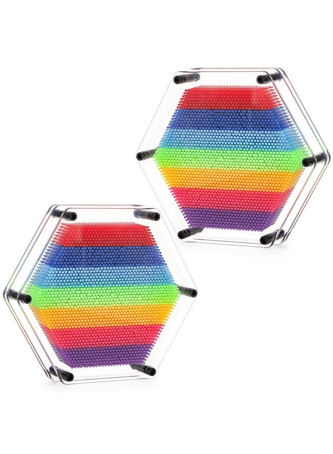 Dicunoy Dicunoy 2 Pack 3D Plastic Pin Art Board, Large Size 7" Pin Art Sensory Toy, Classic Pin Impression Sculpture Needle Toys for Children Creativity, Gift, Decoration for Adults, Customers, Home  - Image 4