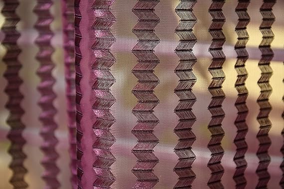 Radees Creations radees creations premium fancy sparkling beautiful sheer striped string hanging color 1 pcs polyester tissue net pattern eyelet curtain wine window 5 feet - Image 3