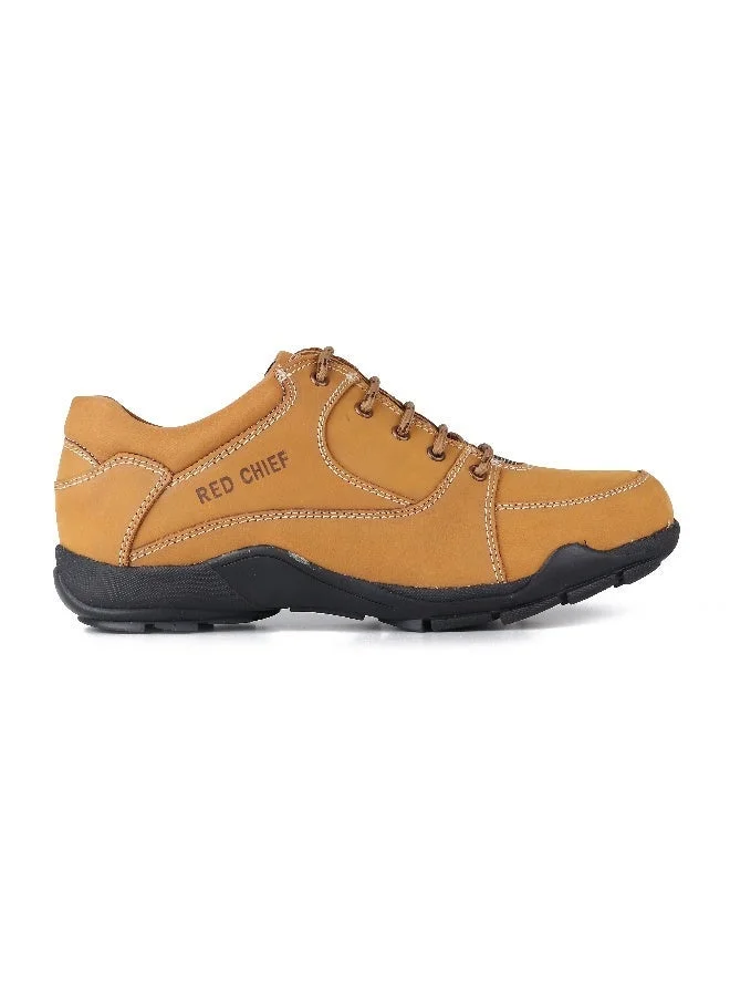 Red Chief Comfortable Leather Casual Sneaker Shoe | RC3429 Rust