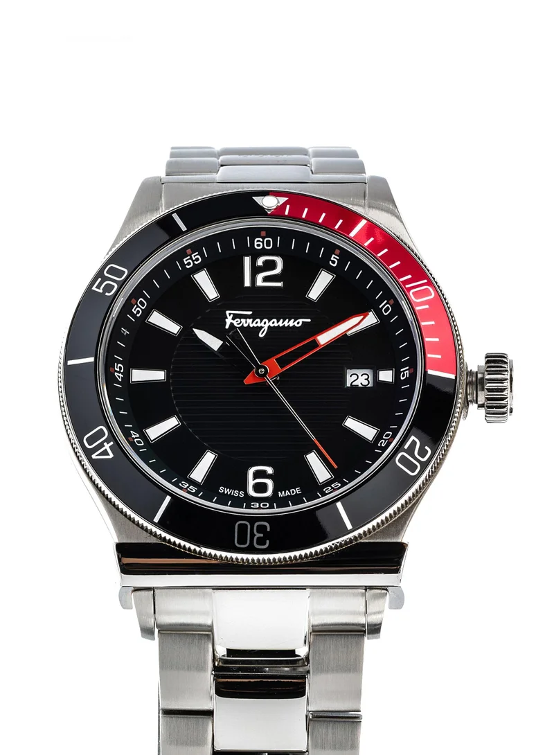 فيراغامو ساعة 1898 سبورت كوارتز بقرص أسود