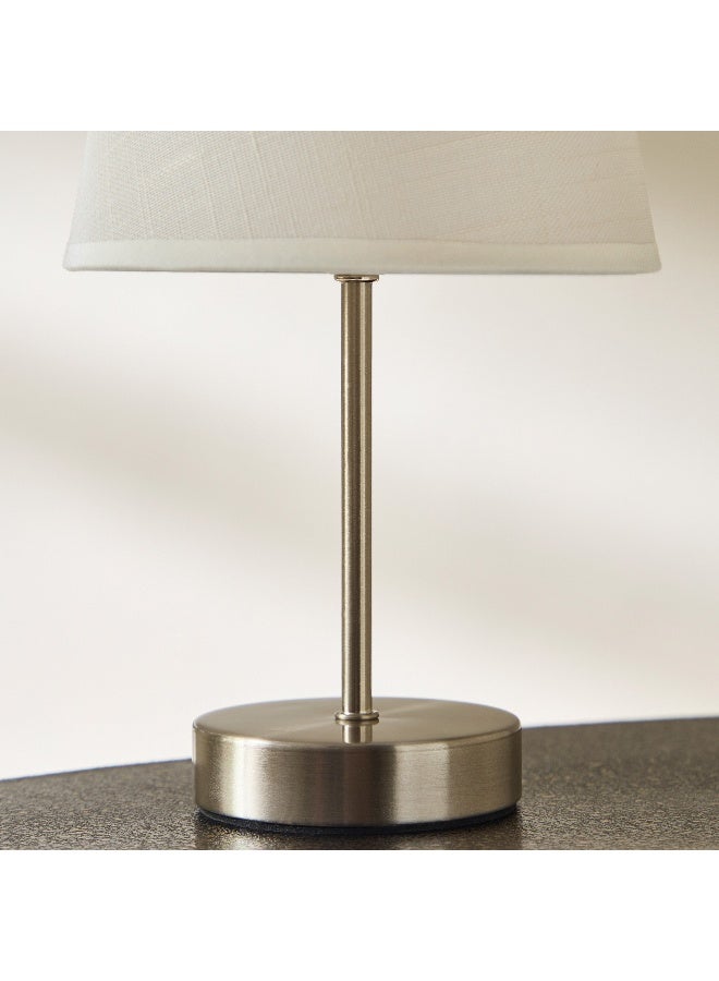 Home Box طقم مصابيح طاولة معدنية من إيمزي مكون من قطعتين مع ظل من الكتان - 30 سم - Image 4