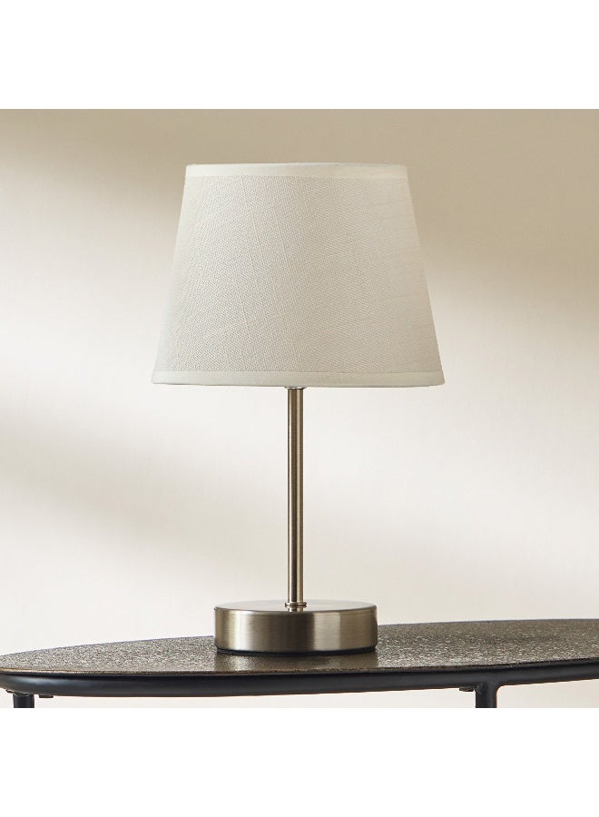 Home Box طقم مصابيح طاولة معدنية من إيمزي مكون من قطعتين مع ظل من الكتان - 30 سم - Image 3