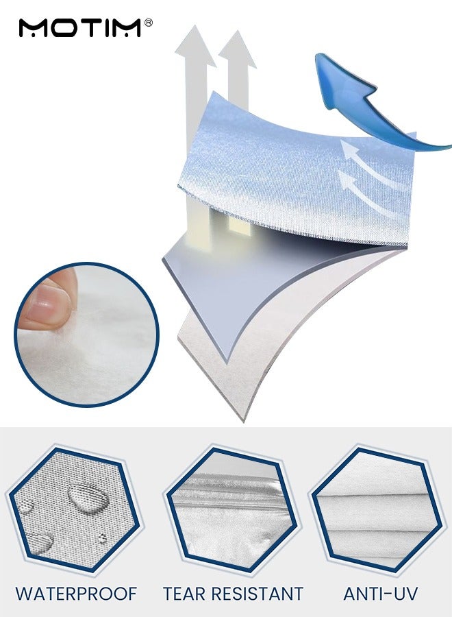 Motim Motorcycle Cover, Universal Sun Outdoor Protection Protection Dustproof Waterproof, UV Protection 210D Oxford Motorbike Cover - Image 5