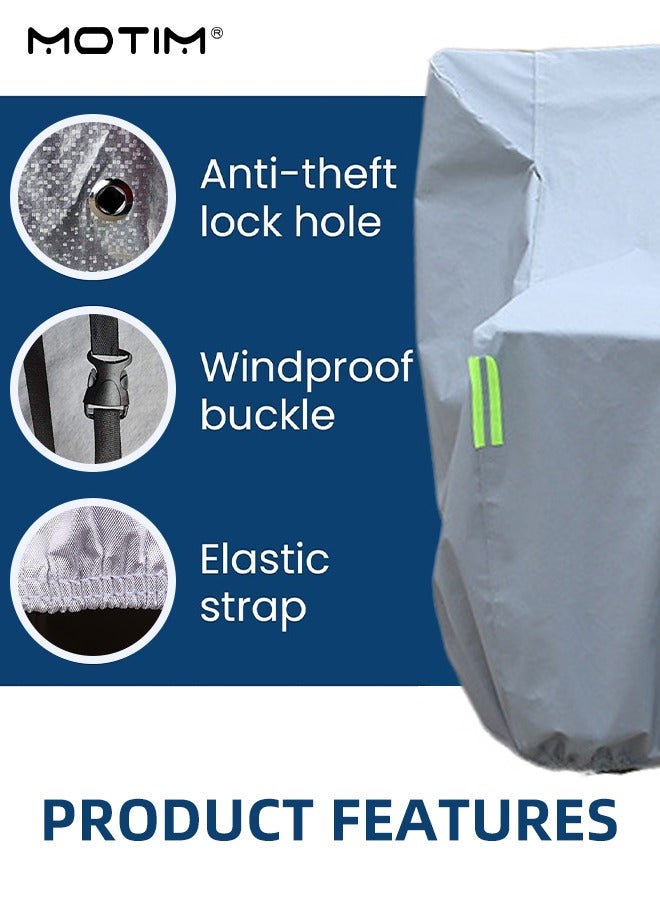 Motim Motorcycle Cover, Universal Sun Outdoor Protection Protection Dustproof Waterproof, UV Protection 210D Oxford Motorbike Cover - Image 3