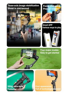 Generic AOCHUAN Gimbal Stabilizer for iPhone, 3-Axis Phone Gimbal with AI Tracking Sensor, Gimbal with Focus Wheel for iPhone/Android, iPhone Gimbal with 5.0 Anti-Shake for Video Recording-Smart AI XE  - Image 3