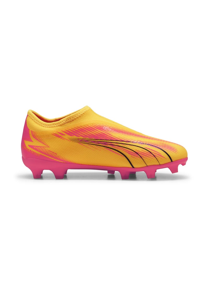 PUMA ULTRA MATCH FG/AG Kids Unisex Orange Laceless Football Boots - Image 5