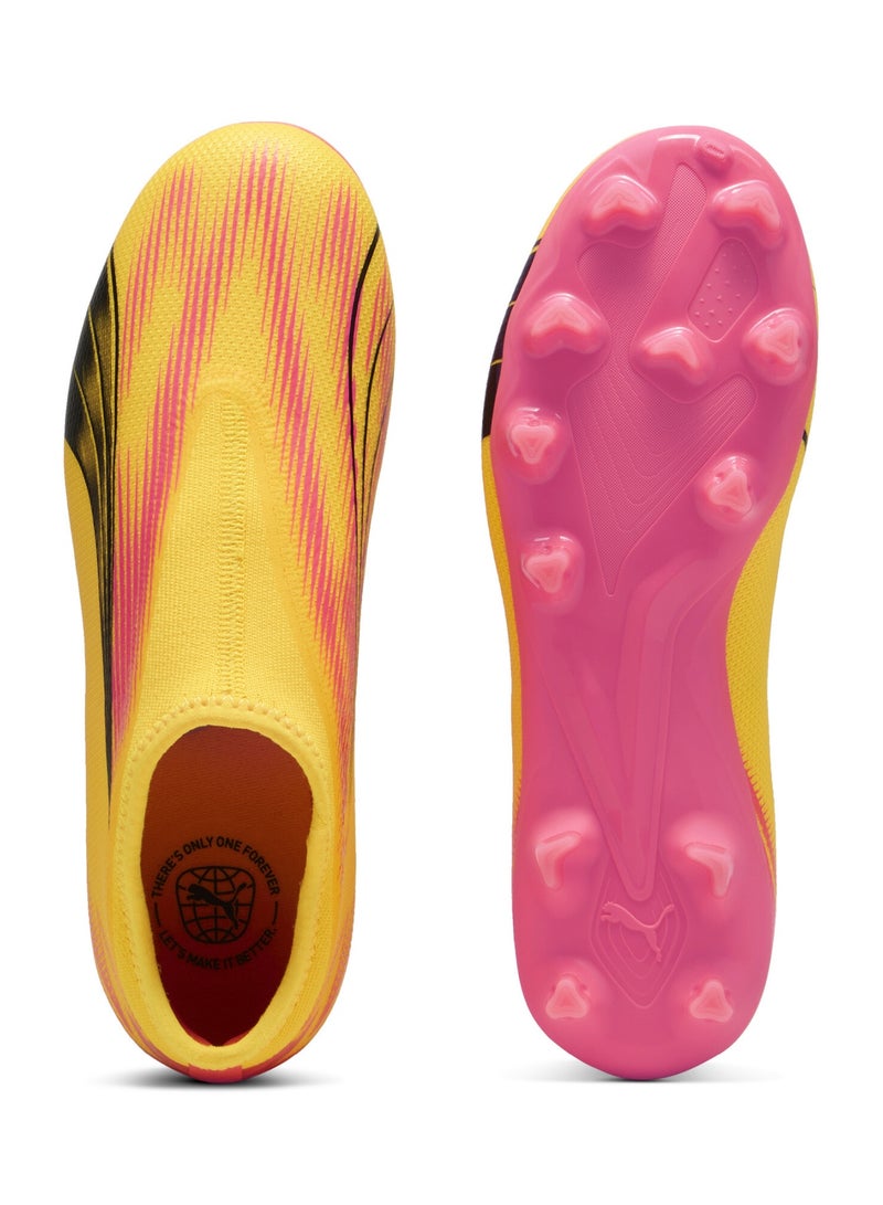 PUMA ULTRA MATCH FG/AG Kids Unisex Orange Laceless Football Boots - Image 4