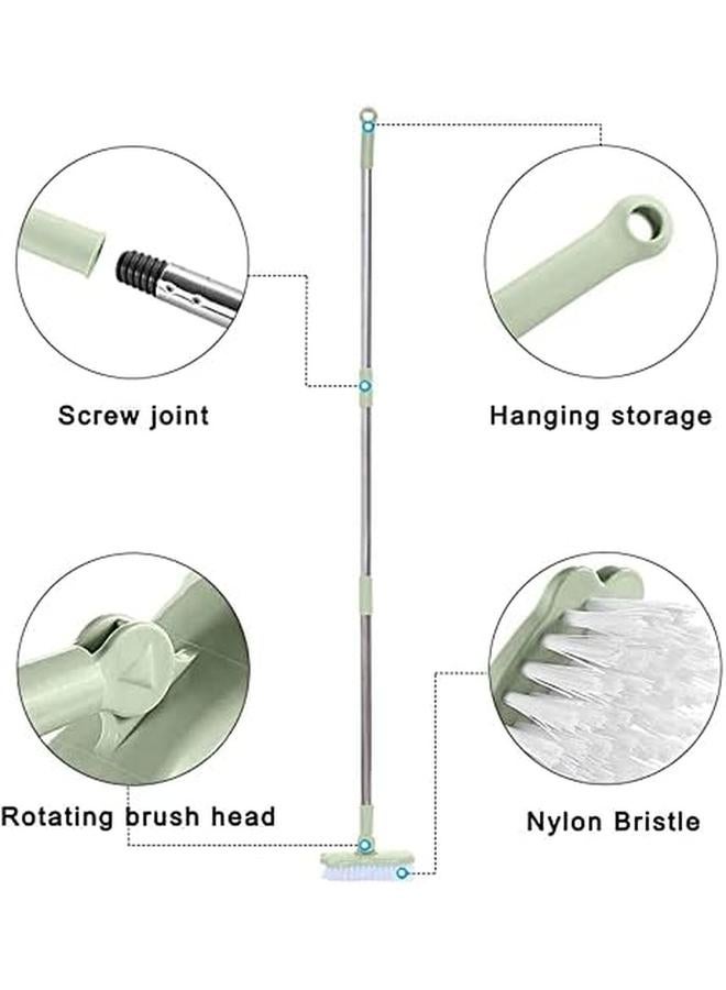KASTWAVE Floor Scrub Floor Scrub Brush Bathroom Bathtub Shower Tile Grout Scrubber Rotatable Handle Indoor Kitchen Push Broom Scrubbing Cleaning Brush For Hard To Reach Areas - Image 3
