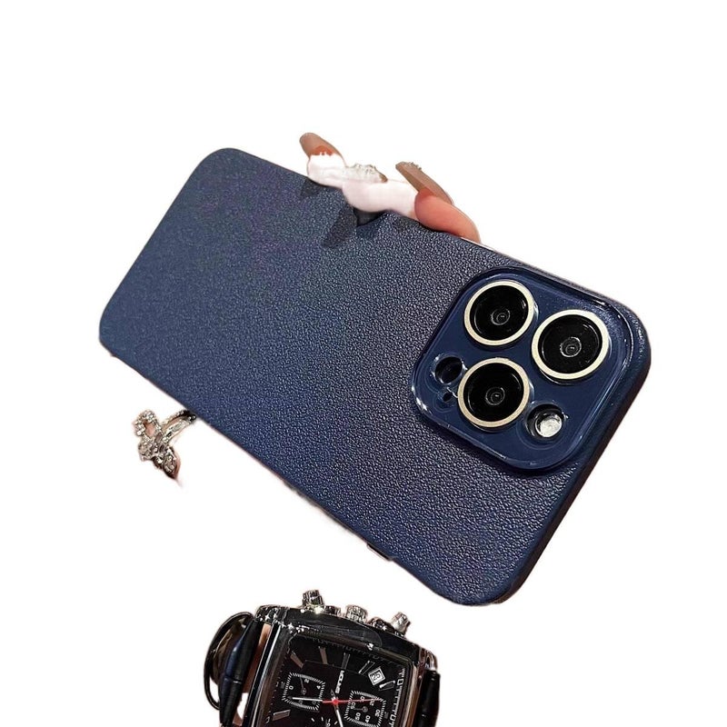 غطاء واقي بملمس جلد لـ iPhone 14 / 14 Plus / 14 Pro / 14 Pro Max مع تغطية كاملة وملمس غير لامع مع مقاوم للصدمات مع مقاوم للخدش مع حماية من السقوط باللون أخضر للاستخدام المنزلي - Image 4
