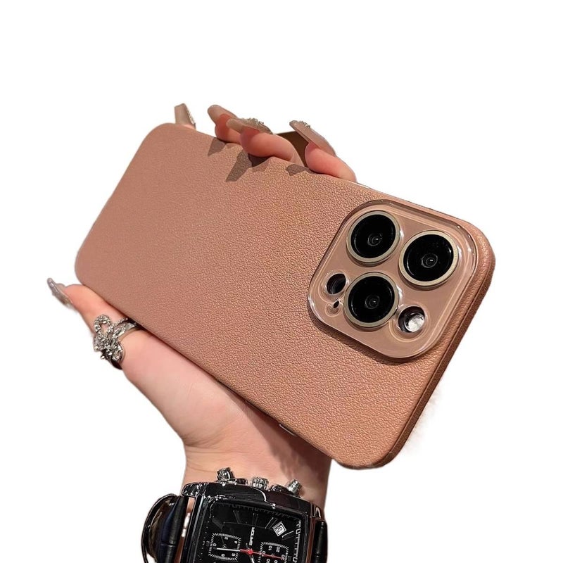 غطاء واقي بملمس جلد لـ iPhone 14 / 14 Plus / 14 Pro / 14 Pro Max مع تغطية كاملة وملمس غير لامع مع مقاوم للصدمات مع مقاوم للخدش مع حماية من السقوط باللون أخضر للاستخدام المنزلي - Image 3