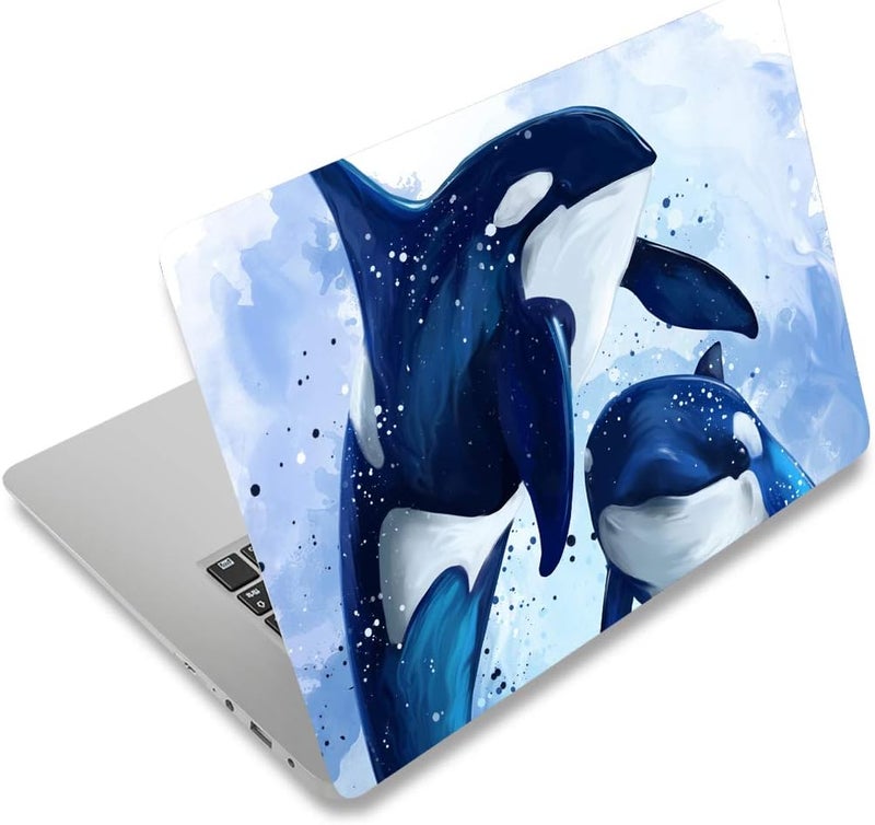 Laptop Skin Sticker Decal,12" 13" 13.3" 14" 15" 15.4" 15.6 inch Laptop Skin Sticker Cover Art Decal Protector Notebook PC (Lovely Whale)