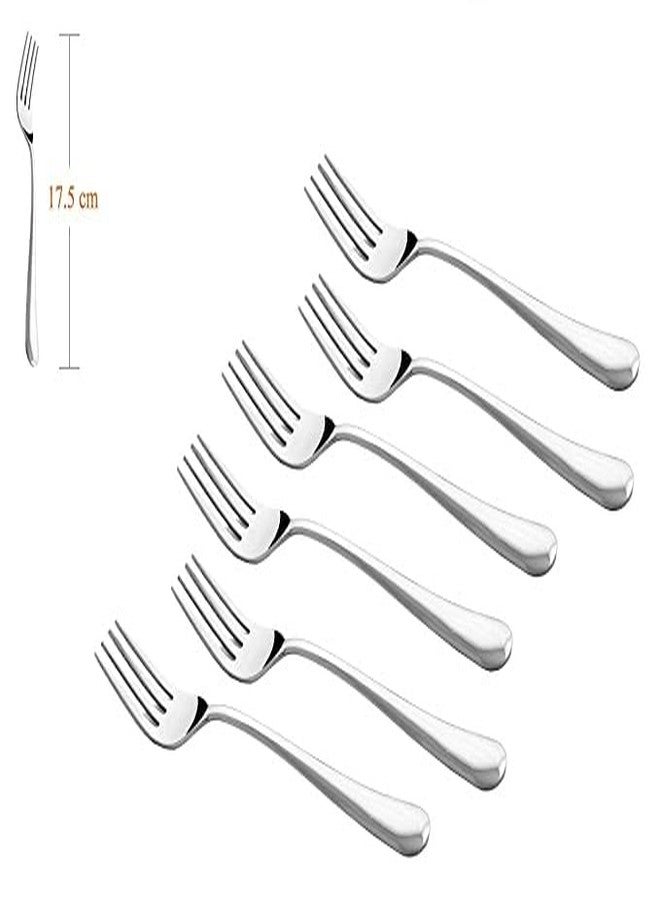 PARABRAHMA 6 Piece Stainless Steel Dinner Fork Set with 6PC Dinner Fork 125mm Length Forks(Set of 6 Pcs) - Image 3