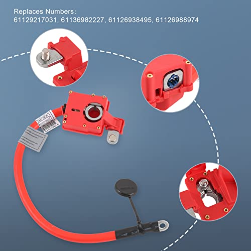 JDMSPEED Positive Terminal Battery Blow Off Cable Lead Wire Plus Pole Replacement For BMW E90 E91 E92 E82 E84 E88 128i 135i 325i 325xi 328i 328xi 330i 330xi 335d Replaces 61129217031 61126988974 61136982227 - Image 3