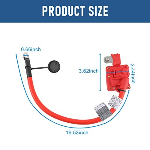 JDMSPEED Positive Terminal Battery Blow Off Cable Lead Wire Plus Pole Replacement For BMW E90 E91 E92 E82 E84 E88 128i 135i 325i 325xi 328i 328xi 330i 330xi 335d Replaces 61129217031 61126988974 61136982227 - Image 4