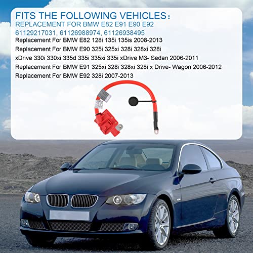 JDMSPEED Positive Terminal Battery Blow Off Cable Lead Wire Plus Pole Replacement For BMW E90 E91 E92 E82 E84 E88 128i 135i 325i 325xi 328i 328xi 330i 330xi 335d Replaces 61129217031 61126988974 61136982227 - Image 2