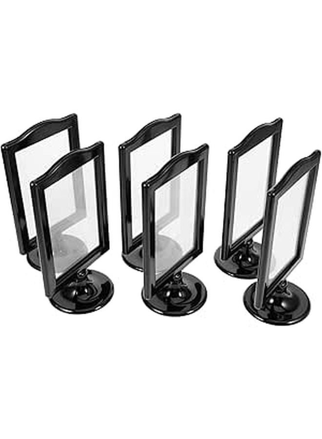 Two Sided Tabletop Photo Frames 6 Pack Black 4x6 Inches With Base For Home Office Display - Image 1