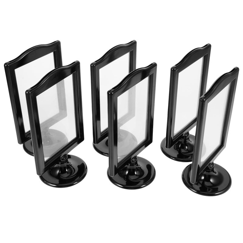 Two Sided Tabletop Photo Frames 6 Pack Black 4x6 Inches With Base For Home Office Display - Image 2