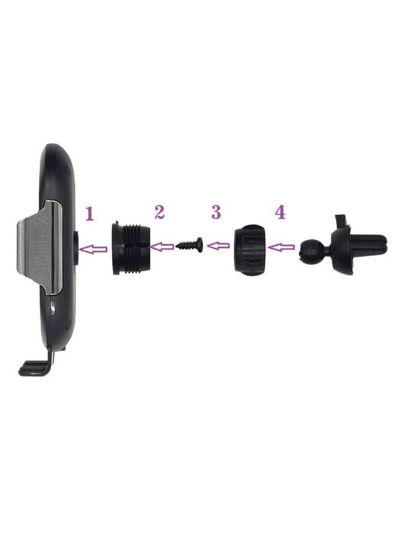 Rock Pow Car Wireless Charger Infrared Induction Smart Frequency Conversion Air Outlet Mobile Phone Phone Holder Buckle Support Suitable For Wireless Charging Mobile Phones  - Image 4
