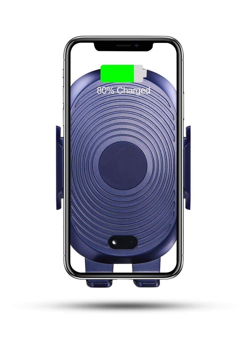 Rock Pow Car Wireless Charger Infrared Induction Smart Frequency Conversion Air Outlet Mobile Phone Phone Holder Buckle Support Suitable For Wireless Charging Mobile Phones  - Image 1