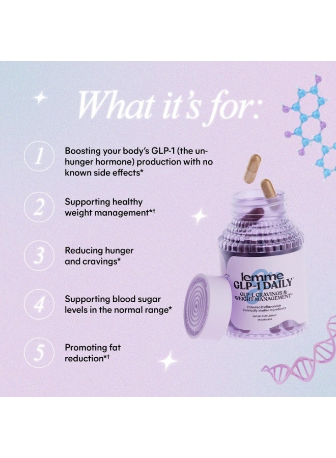 Lemme, GLP-1 Daily™, Weight Management, Cravings & Fat Burner, 60 Capsules - Image 2