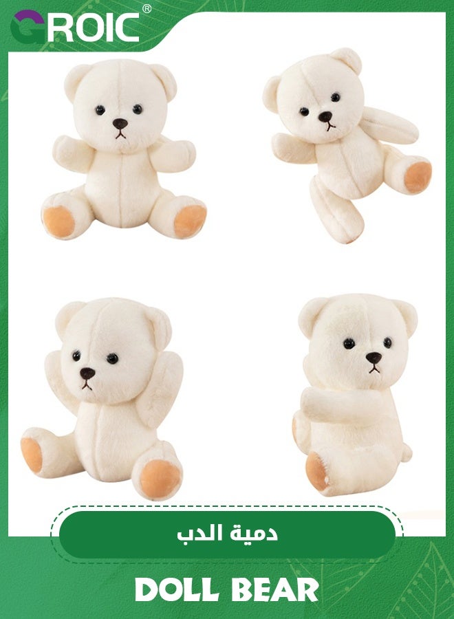 GROIC 30CM Joint Teddy Bear Plush Toy, Bear Stuffed Animal Plush Toys with Movable Joints, Bear Doll with Clothes Can Freely Match, Gift for Kids and Adults  (Bare Bears) - Image 3