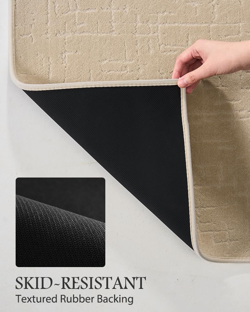 amoami-bath mat-super super uSSORBINT QUICE الحمام الجاف الحصير الحصير الدعم القابل للغسل للحمام السجاد الباهت رفيع الذروة تناسب السجادة حمام الباب ل - Image 3