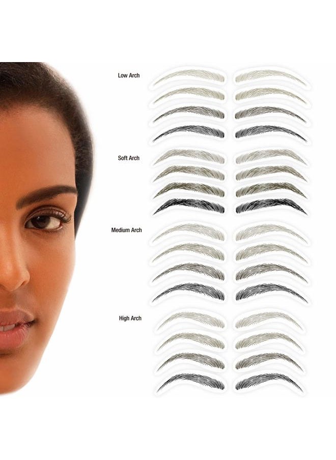 Godefroy MyBrows Long Lasting Eyebrow Transfers, Medium Arch, Natural Black, 12-Pairs of Brows  - Image 3