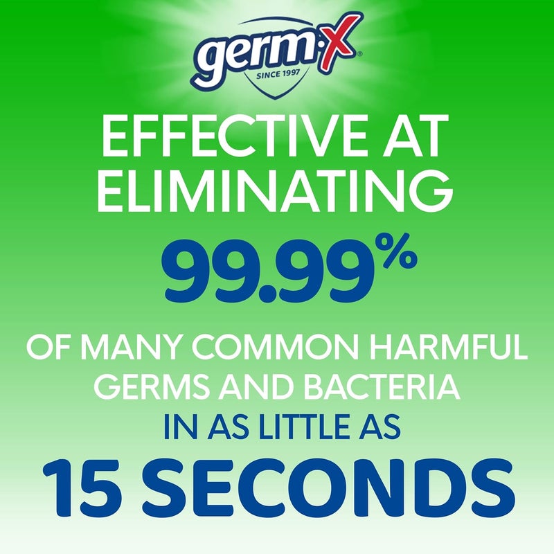 Germx Advanced Hand Sanitizer with Aloe and Vitamin E, 8 Fl Oz (Pack of 6), Less Drying Moisturizing Gel, No Rinse Formula, Pump Bottle - Image 2