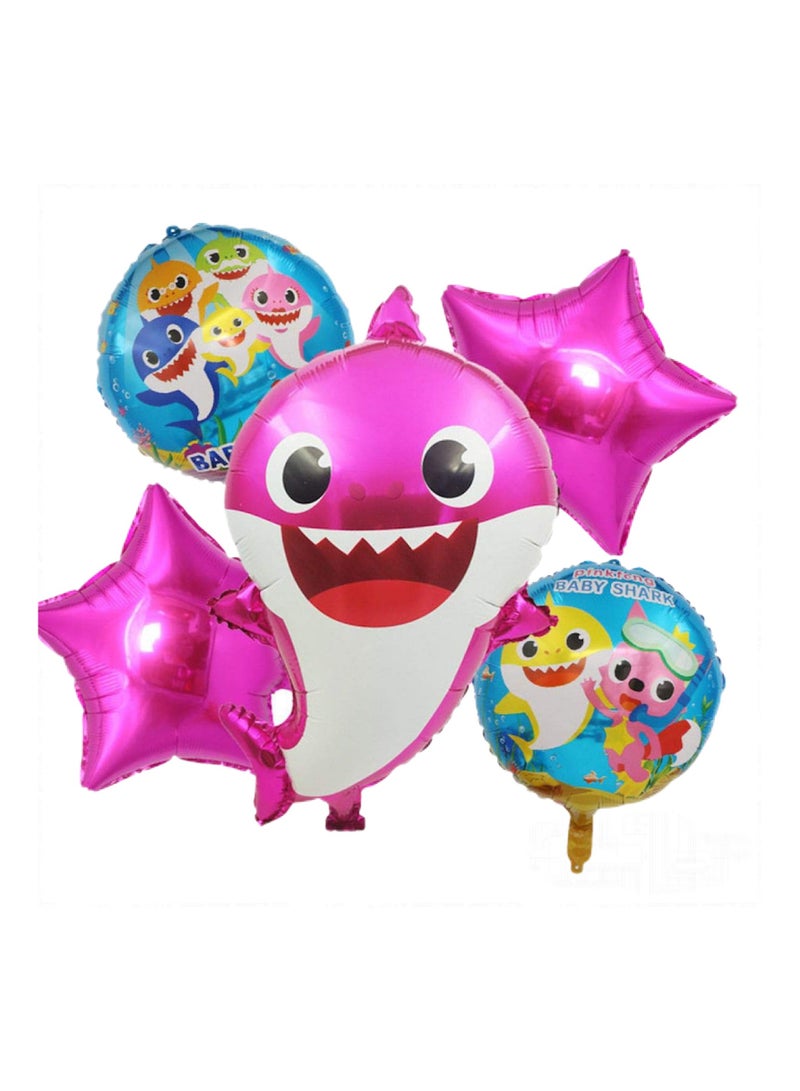 Highland 5 Pc Pink Baby Shark for Birthday Decoration - Image 1