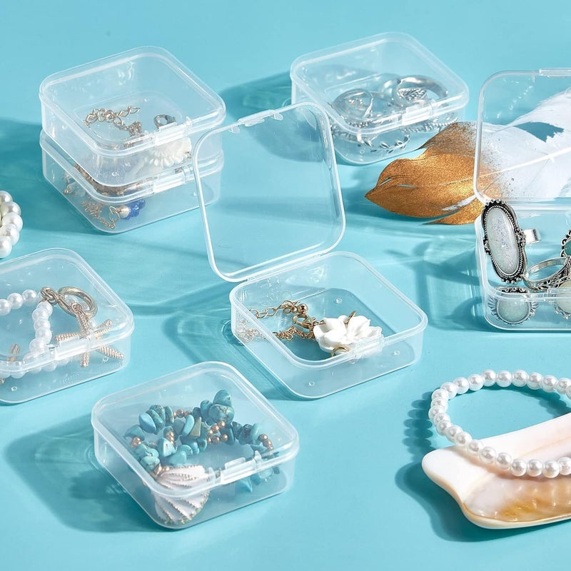 EXPORTTANZA 13pcs Clear Plastic Diamond Painting Storage Container with Mini Clear Boxes for Craft Organizers and Storage Art Embroidery Nail Accessories - Image 3