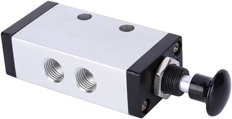 Hand Valve Two - Position Three - Way G1/4 - Inch, Mechanical Switch Valve with Aluminum Alloy Shell, Precision Air Valve for Pneumatic Systems, Durable Button Valve for Industrial - Image 2
